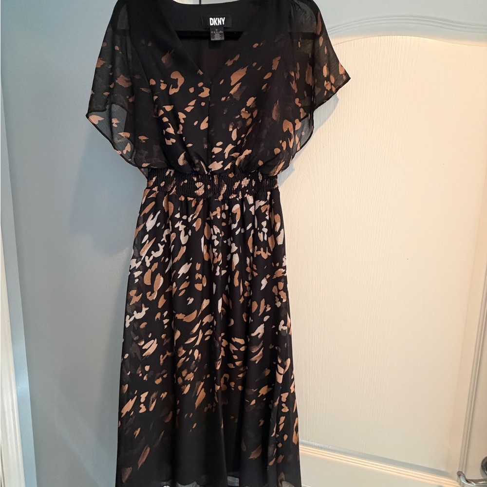 DKNY Black and Brown Maxi Dress - Picture 8 of 9